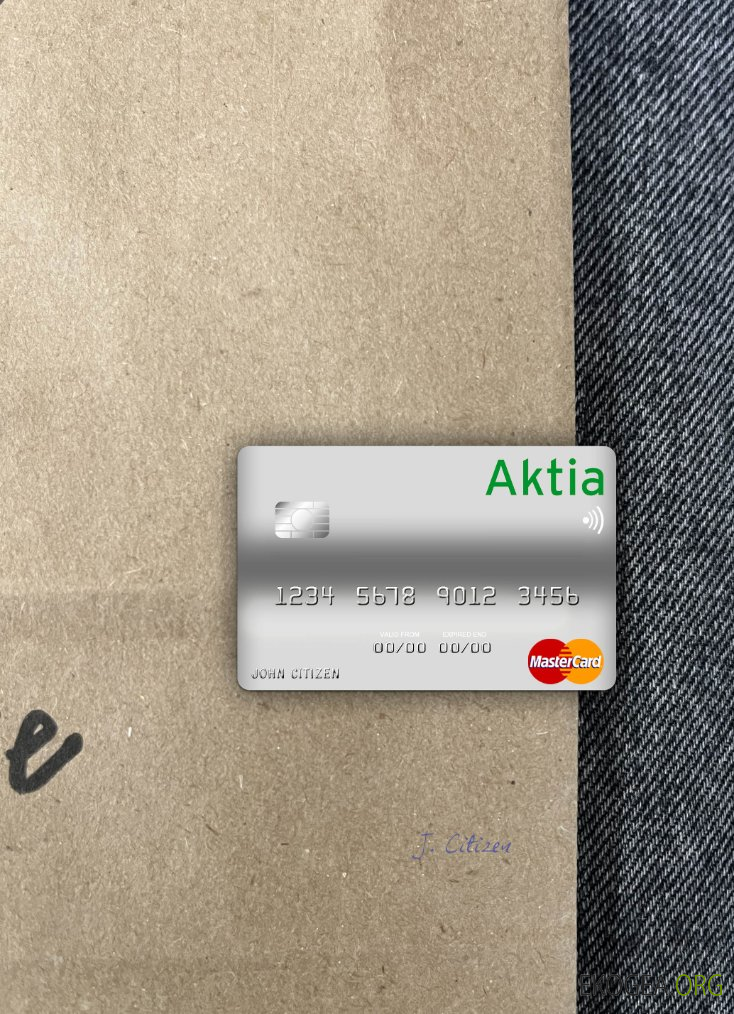 Finlande Aktia Savings Bank mastercard photolook ,